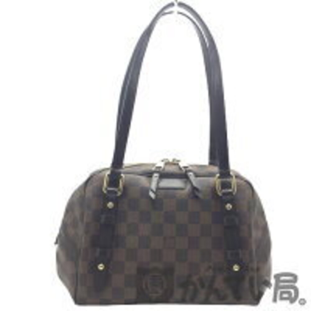 LOUIS VUITTON Rivington Damier Ebene Brown Shoulder Bag Zipper Closure
